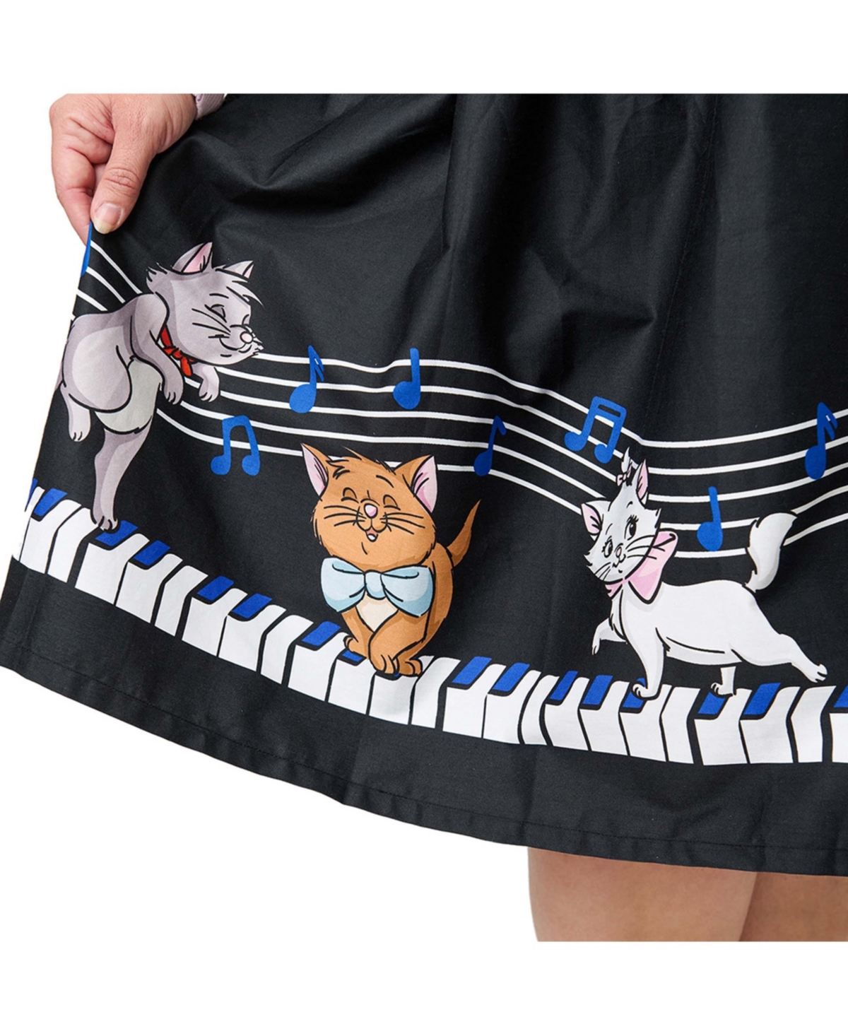 Unique Vintage Plus Suspender Swing Skirt