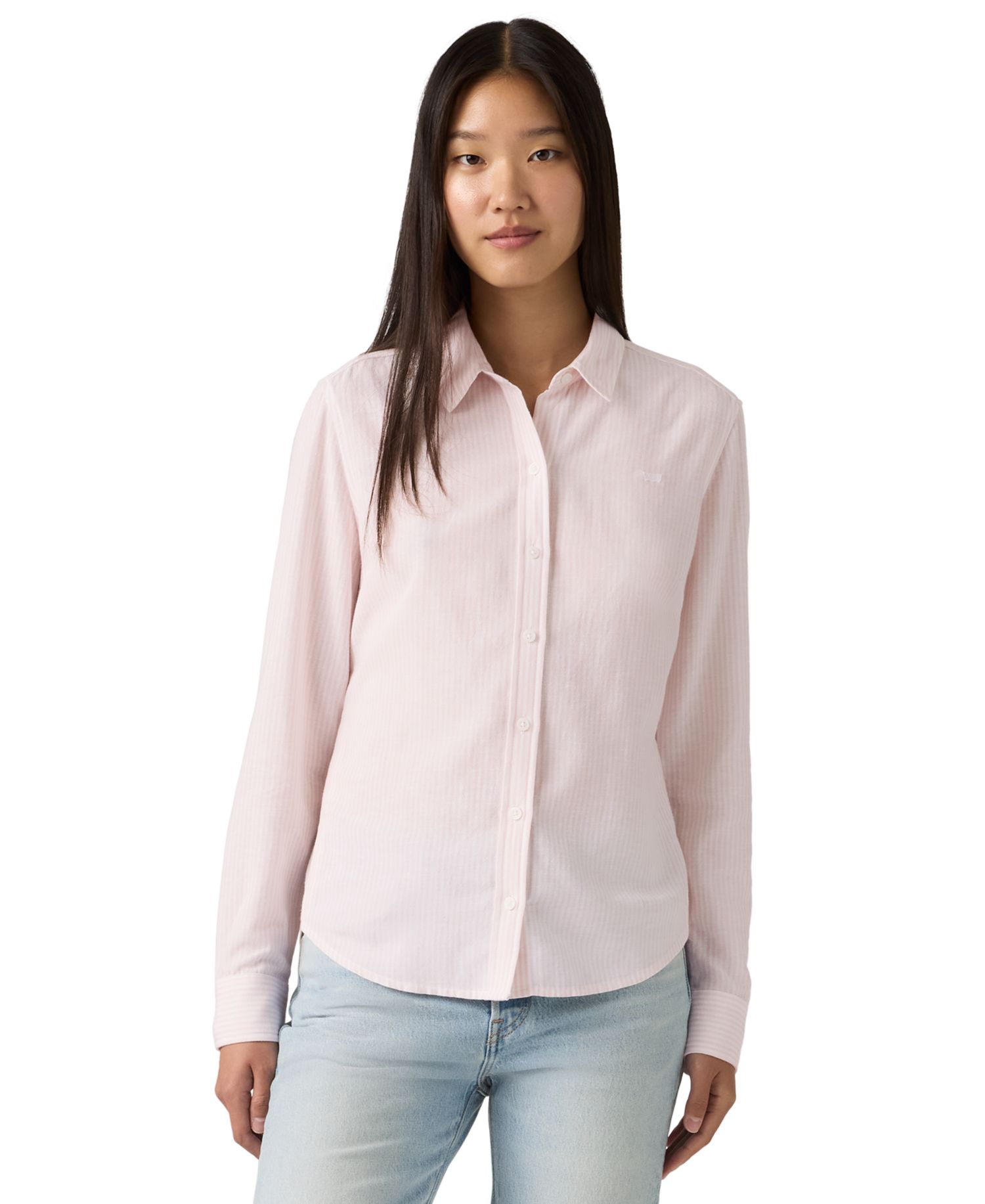 Women's Striped Point Collar Shirt