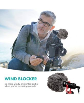 WS-G9 Furry Outdoor Microphone Windscreen Muff for Portable Digital Recorders up to 3 X 1.5"