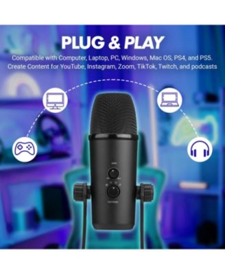 UM700 Desktop Studio USB Microphone with Stereo, Cardioid, Omnidirectional, and Bi-Directional Polar Patterns