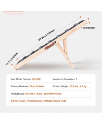 Adjustable Wooden Folding Pet Ramp, 39.3"
