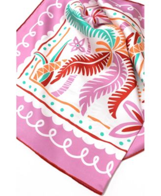Dancing Palms Double Sided Silk Scarf