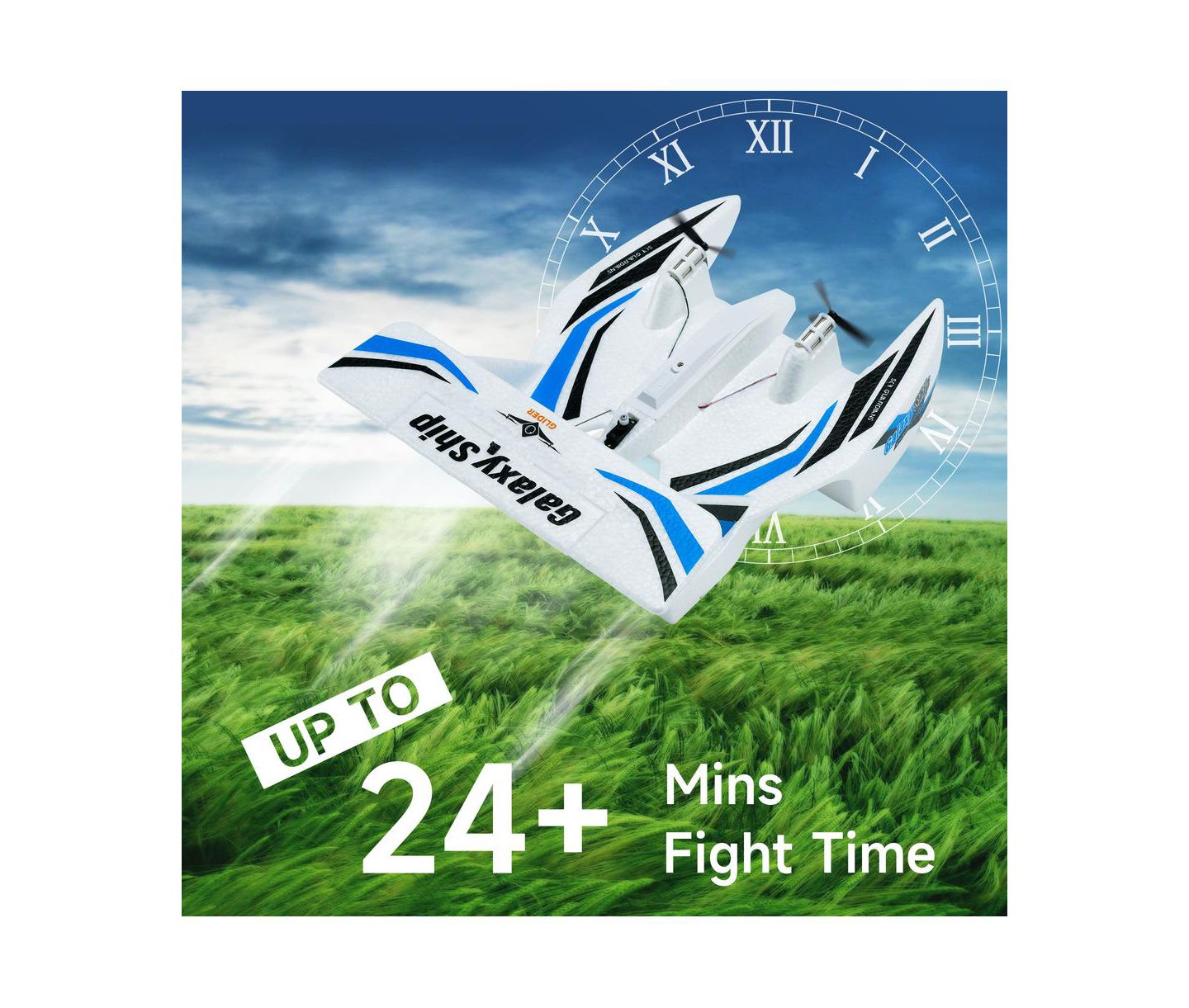 Детская игрушка Bruce & Shark 3-in-1 2.4G Remote Control Plane, цвет: Синий — фото 5