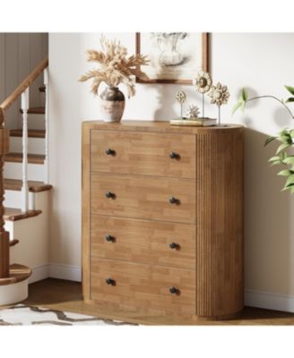 Tall Night Stand for Bedroom, Brown