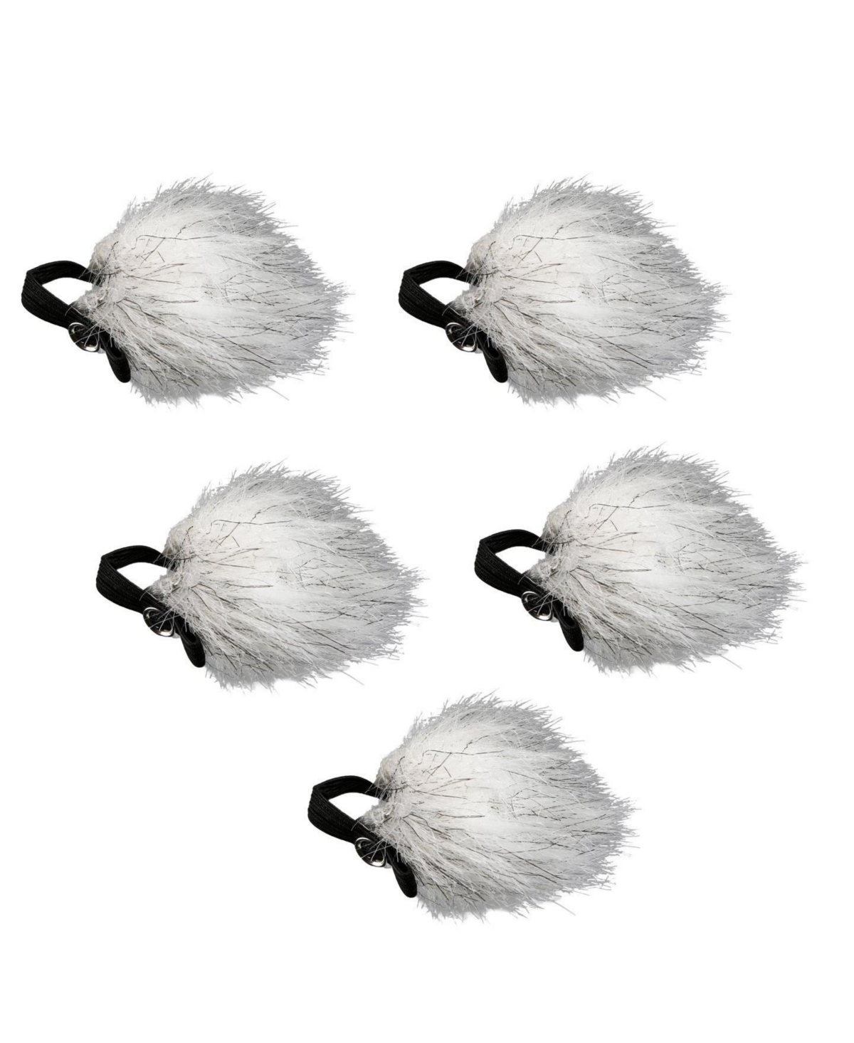 Movo WS10n Universal Furry Outdoor Microphone Windscreen Muff for All Lavalier Microphones (5 Pack)