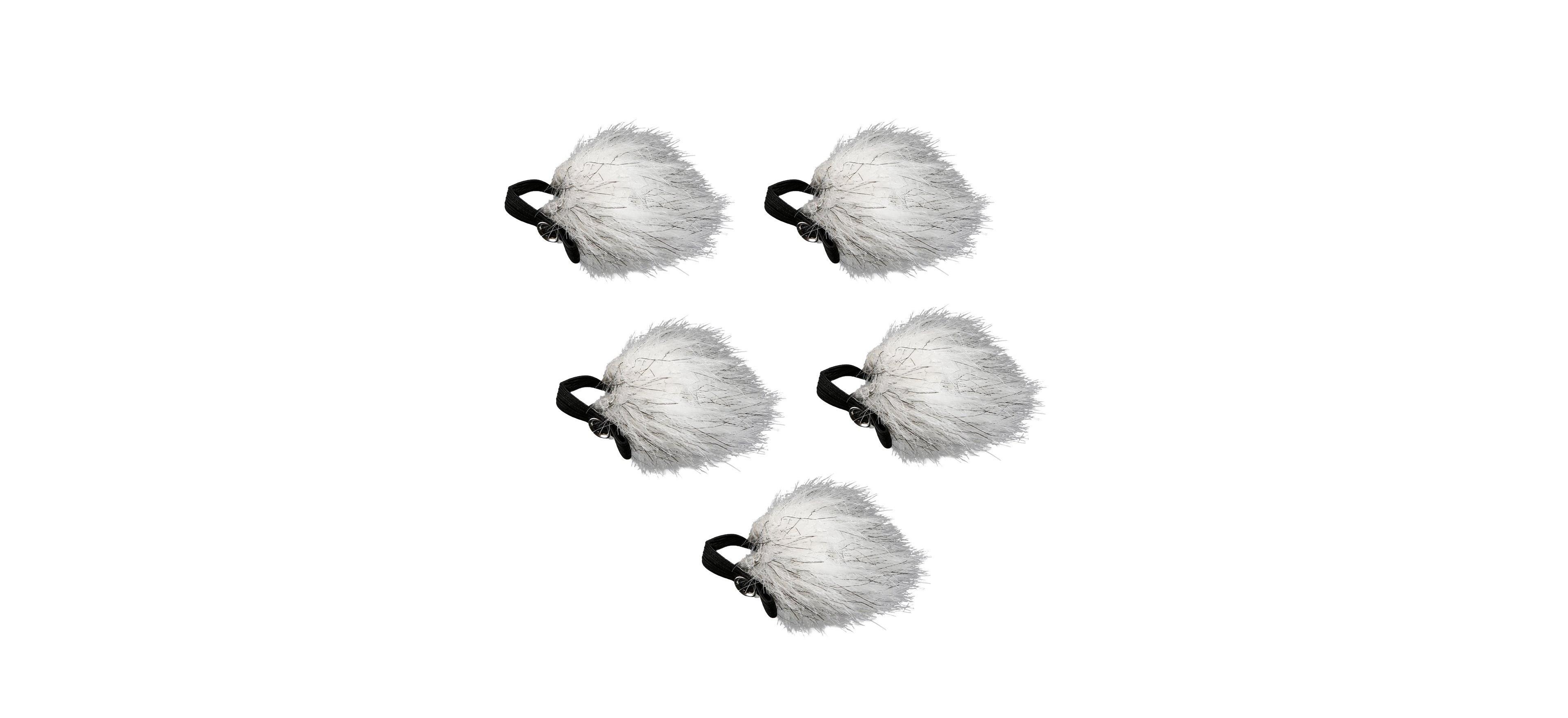 Movo WS10n Universal Furry Outdoor Microphone Windscreen Muff for All Lavalier Microphones (5 Pack)