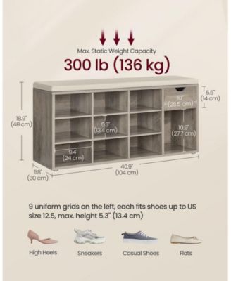 Entryway Bench with Cushioned Seat for Stylish and Comfortable Storage