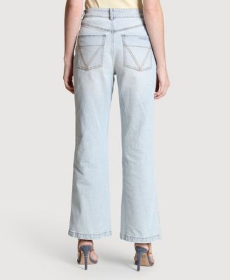 Women's Flare Leg Patch Pocket Jeans