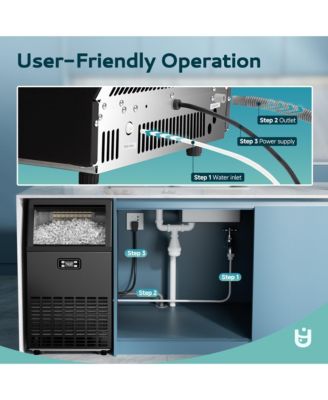 Ice Storage 150-lb Ice Per day Freestanding Cubed Ice Maker