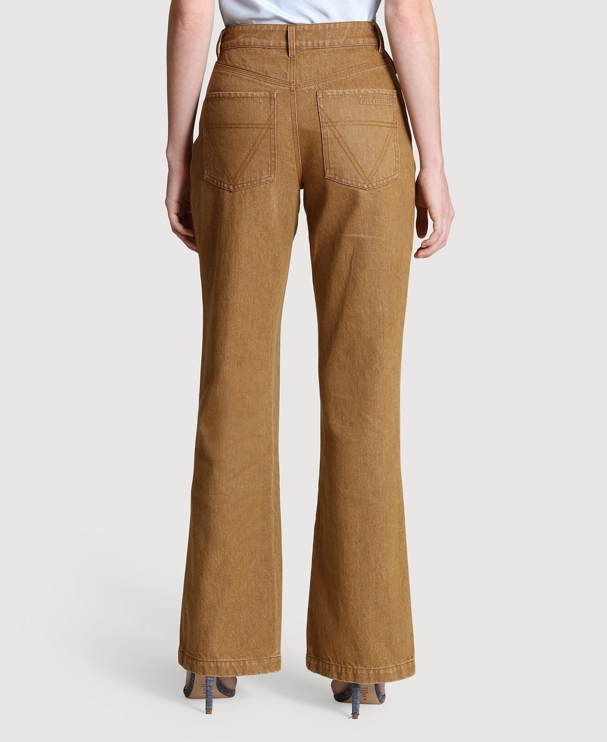 Avec Les Filles Women's Flare Leg Patch Pocket Jeans view 5 — MAYCSS fashion products