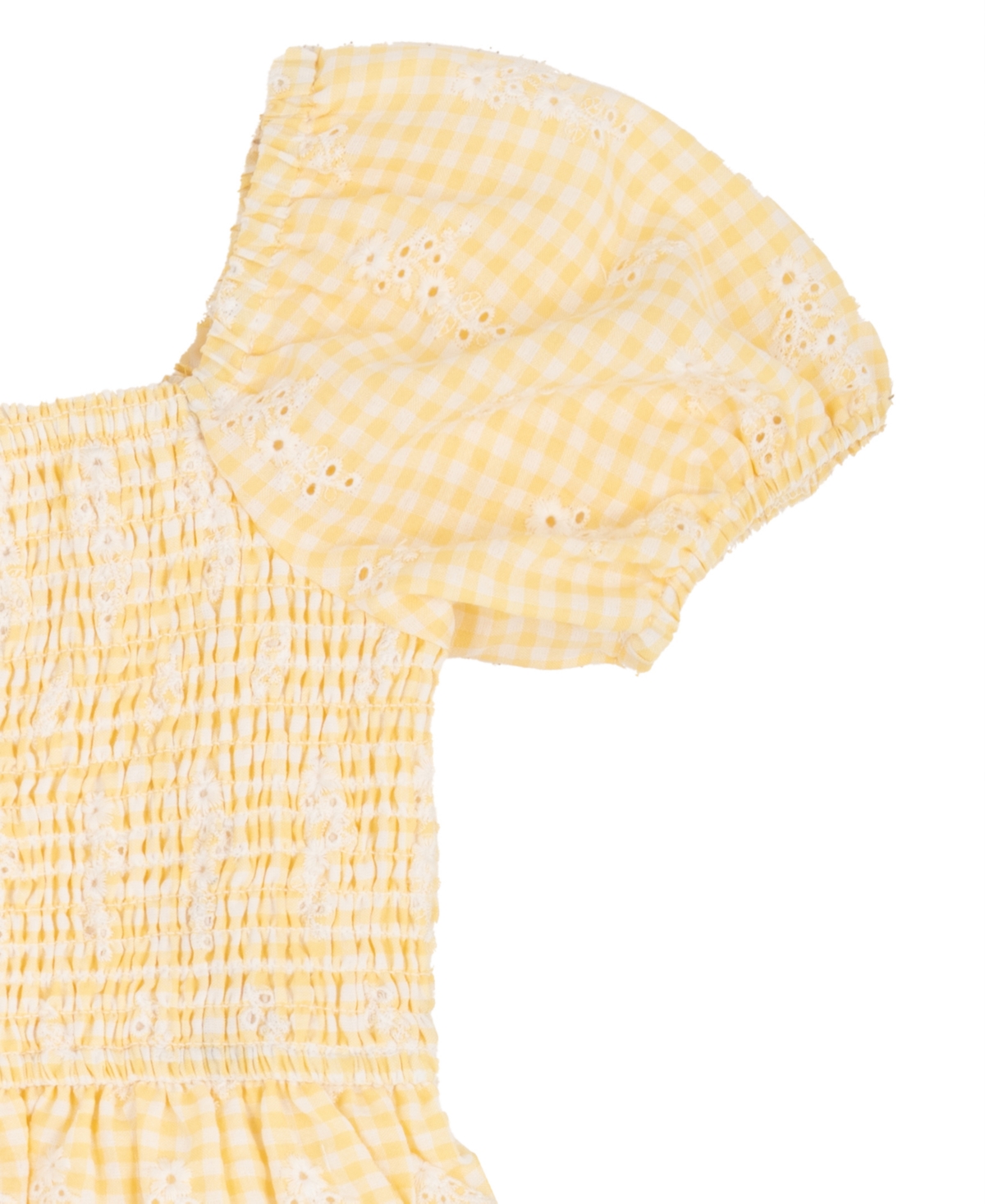 Rare Editions Girls' 7-16 Eyelet Smocked Square Neck Dress and Bag, 2-Piece Set