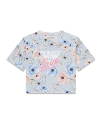 Girls' 7-16 Printed Round Neck T-Shirt