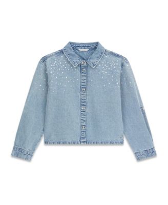 Girls' 7-16 Denim Long-Sleeve Shirt