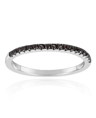 Cubic Zirconia White Floral Sterling Silver Ring