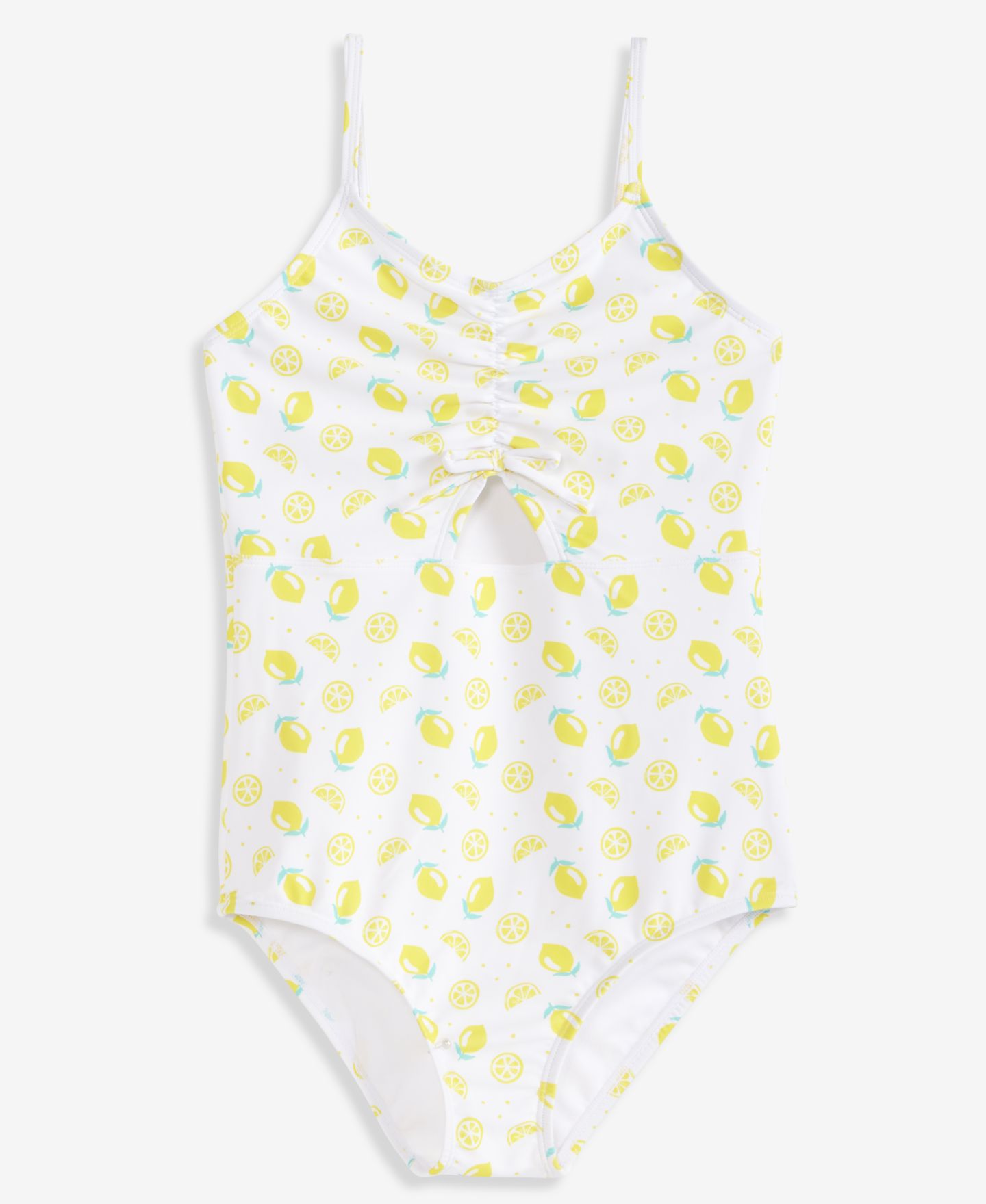 Купальник Lemon-Print, с вырезами — Epic Threads, цвет: Белый / Жёлтый — фото 1