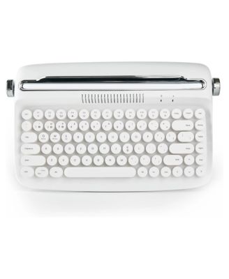 ACTTO B303 Wireless Keyboard, Retro Bluetooth Aesthetic Typewriter Style Keyboard with Integrated Stand for Multi-Device