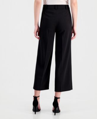 Women's Wide-Leg Cropped Pull-On Pants