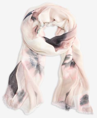 Watercolor Mia Floral Oblong Scarf