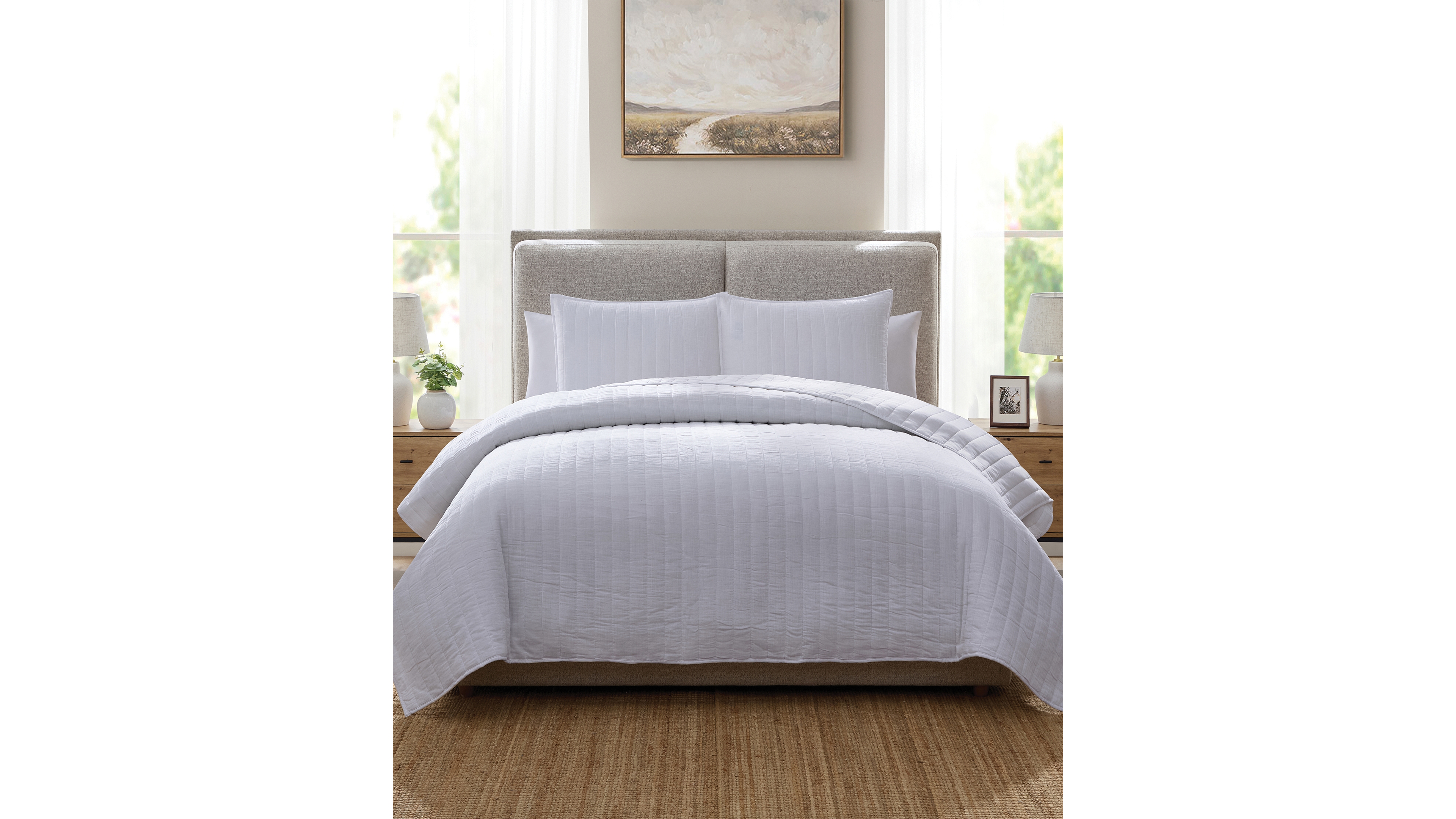 Becki Owens Di Stripe 3-Pc. Quilt Set, King