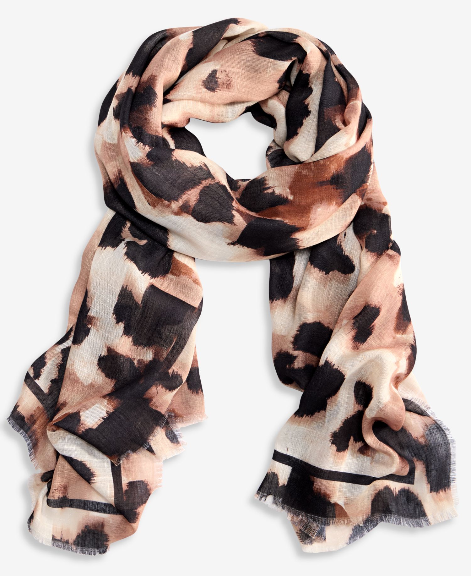 Classic Leopard Blur Wrap Scarf