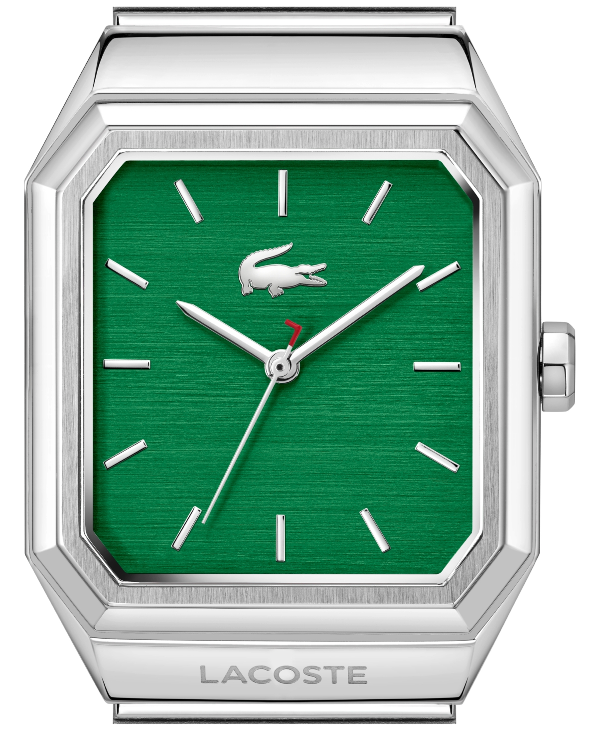 Lacoste Men's Rene Silver Tone Stainless Steel Mesh Bracelet Watch
