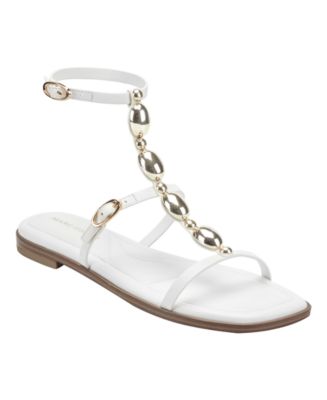 Marc Fisher Women's Folai Ornamented Gladiator Flat Sandals - Macy's