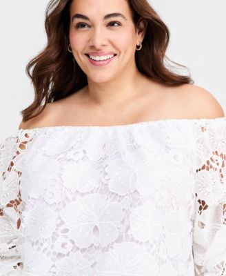 Plus Size Off-The-Shoulder Top