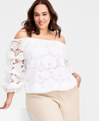 Plus Size Off-The-Shoulder Top
