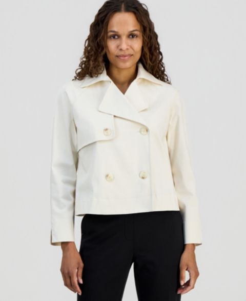 Женские куртки Anne Klein Essentials Cropped Trench Jacket