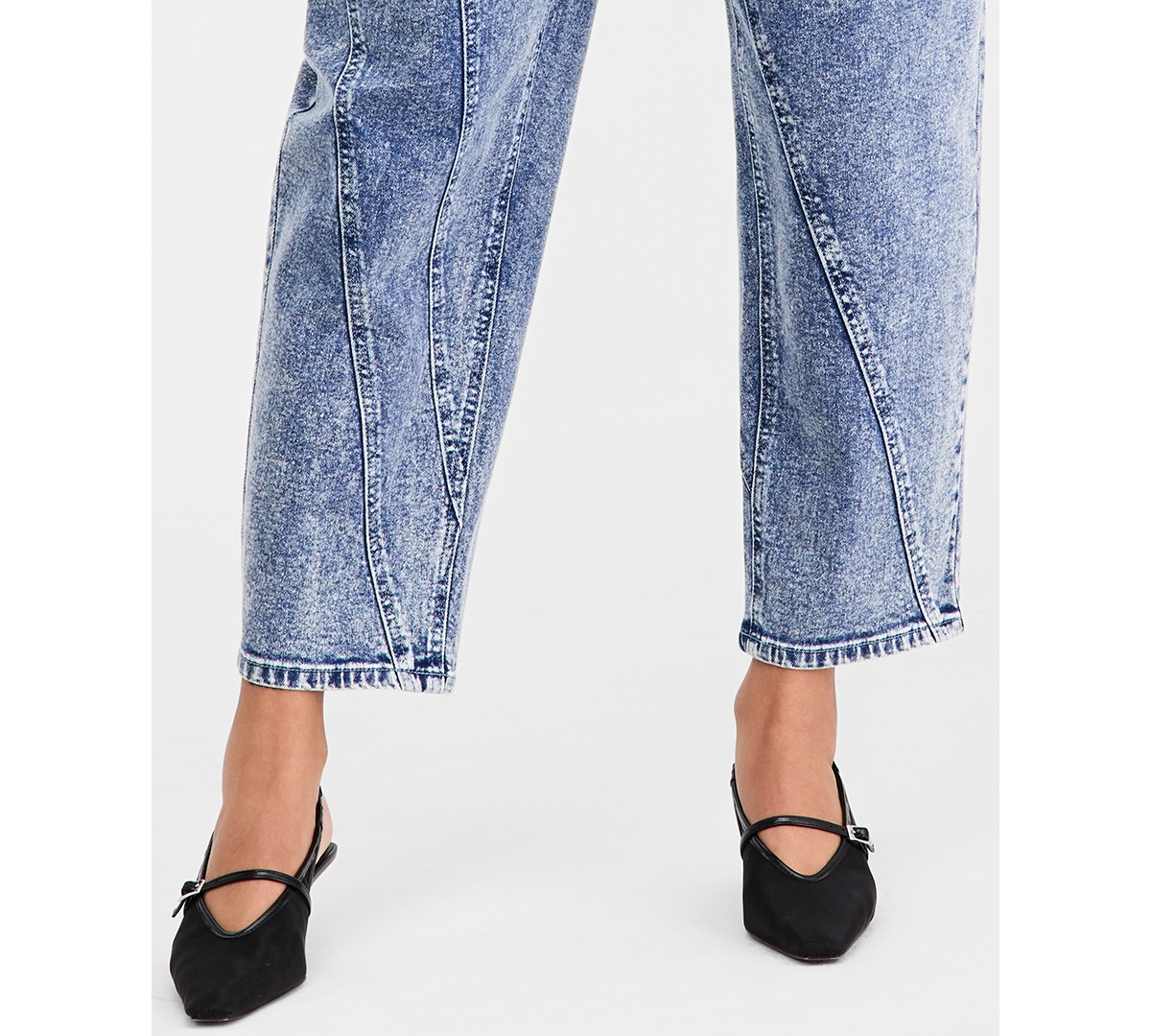 Bar Iii Women's Twisted-Seam Acid-Wash Jeans, Macy's Exclusive