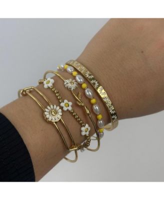 Daisy Bangle Bracelet Set of 5