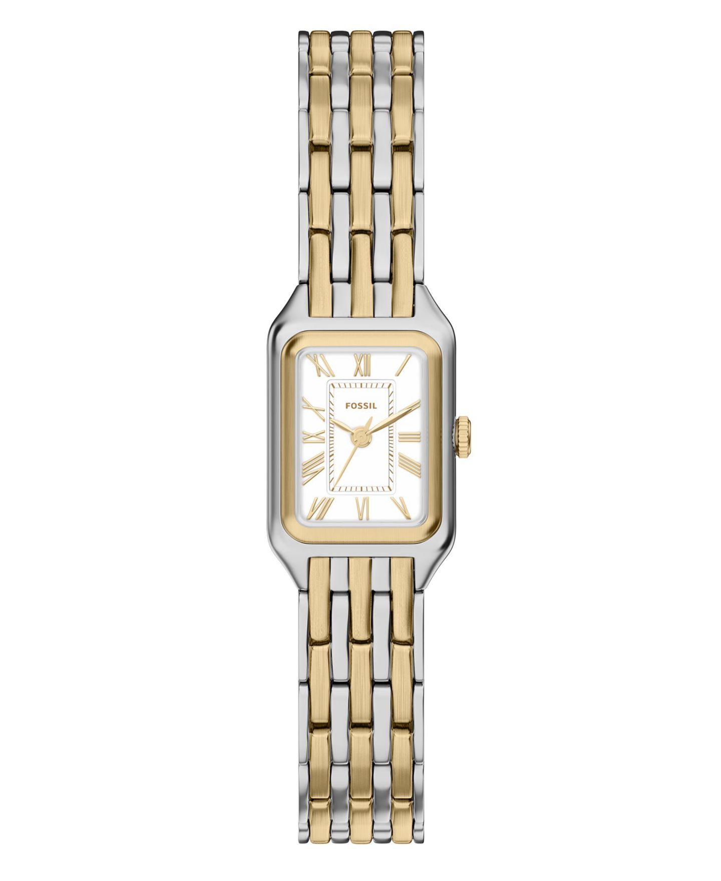 Женские часы Fossil Raquel Three-Hand Two-Tone Stainless Steel Watch, 18mm — фото 1