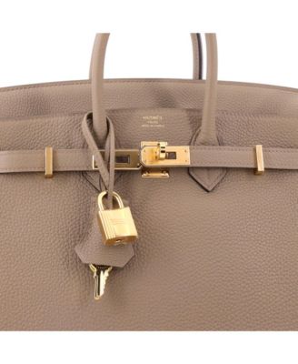 Birkin 25 Handbag Brown Togo with Gold Hardware