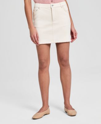 Women's Faux-Suede Woven Mini Skirt