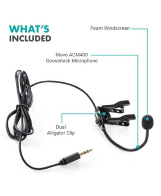 ACM400 Flexible Gooseneck Omnidirectional Microphone for Motovlogging