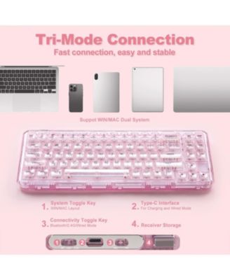 X71 Wireless Hot Swappable Transparent Mechanical Keyboard