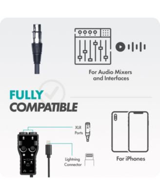 iPhone Podcast Equipment Bundle - Compatible with iPhone, iPad, iOS (Lightning)