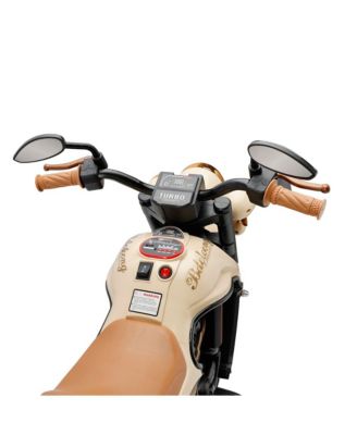 Dual Motor Kids Ride-On Motorcycle, 3-Wheel with LED Light & Wide Tires