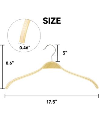 BP4U Premium Wooden Clothes Hangers, Lightweight Slim Birch Wood Coat Shirt Top Hangers