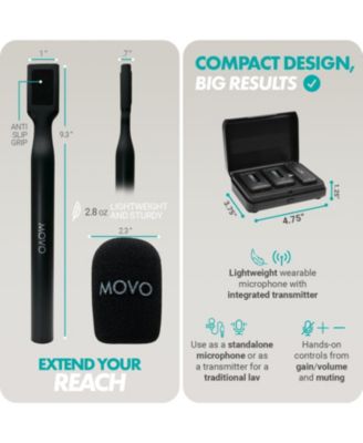 WMX-2-C-DUO Dual USB-C Wireless Lavalier Microphone for iPhone 15/Android/USB C Devices with WMX-HM Handheld Adapter