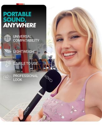 WMX-HM2 Handheld Interview Mic Adapter for Wireless Microphones with 3 Color Windscreens