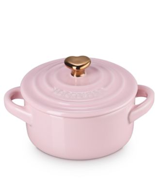 Figural Heart Collection Stoneware 8 oz. Mini Round Cocotte