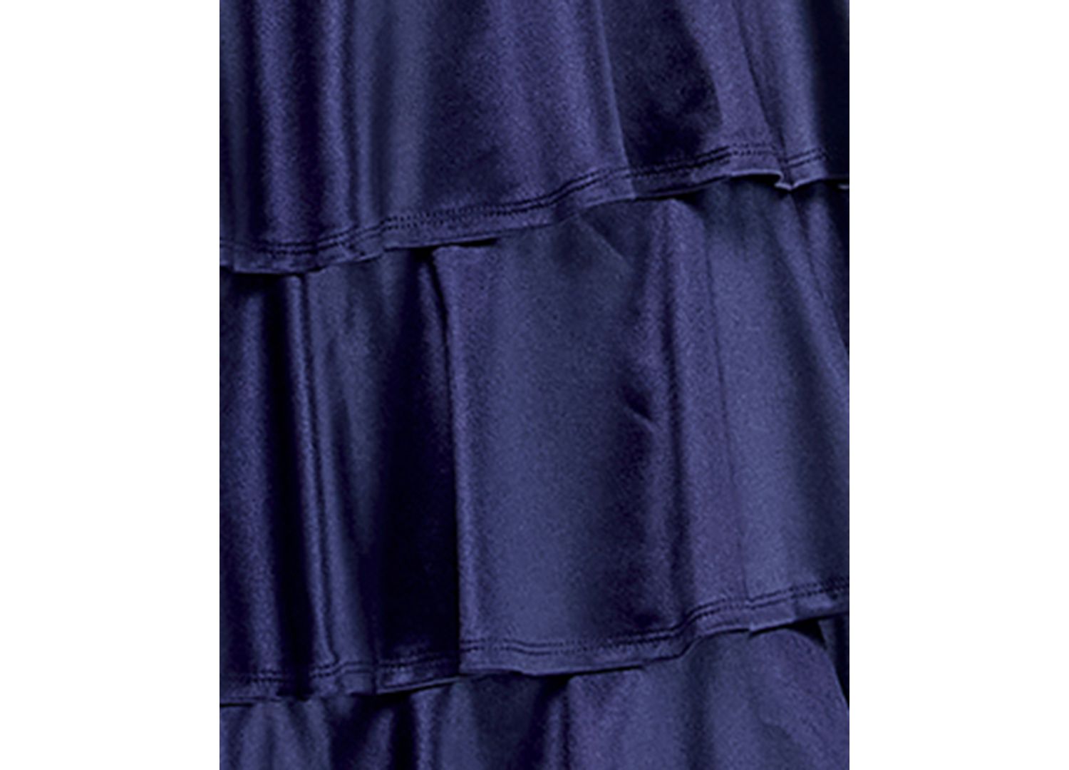 Juniors' V-Neck Tiered Skirt Gown