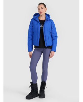 Women's down jacket with synthetic filling - blue