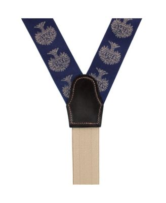 Men's Heritage Oak Tree Novelty Silk Button End Suspenders