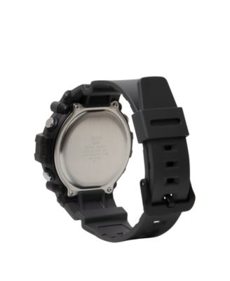 Men's Japanese Quartz Digital Black Resin Watch 51.3mm