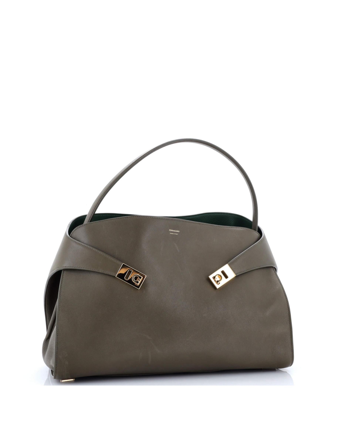 Pre-Owned Salvatore Ferragamo Large Hug Shoulder Bag Leather