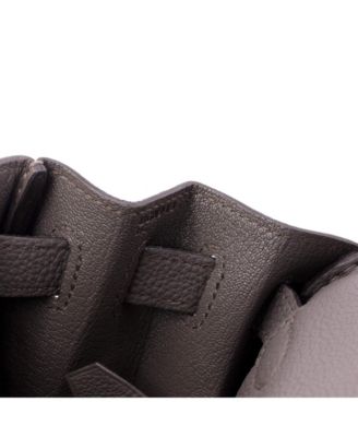 Pre-Owned HERMES Kelly 28 Handbag Grey Togo with Gold Hardware