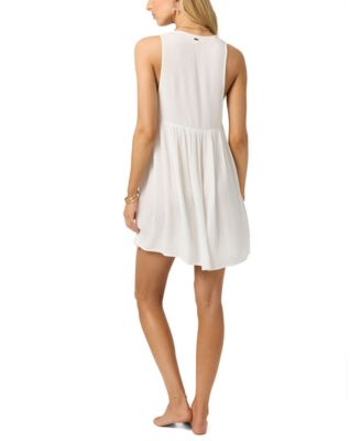 Women's Saltwater Solid Teddy Mini Cover-Up Swim Dress