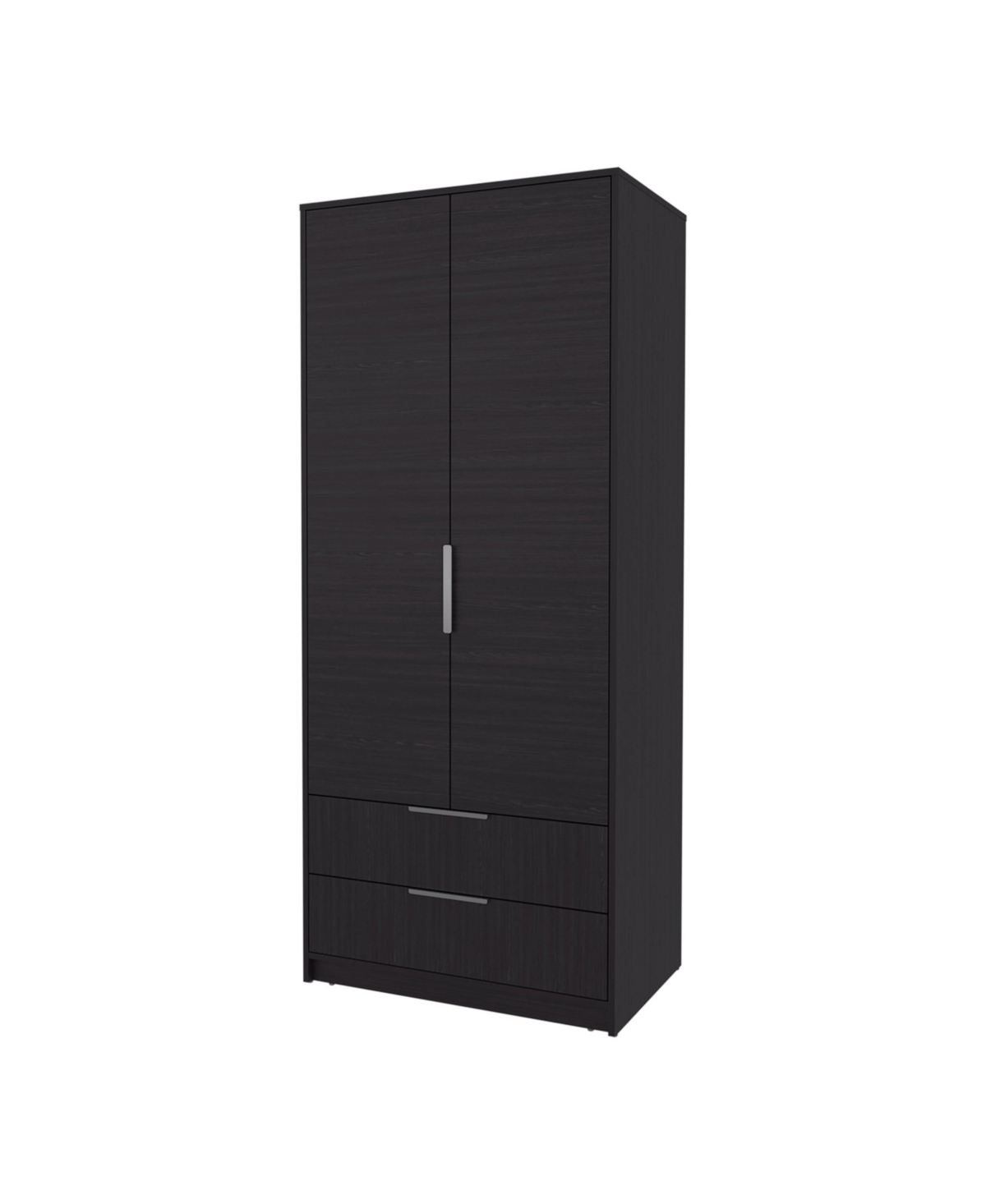 Fm Furniture Forest 2 Door Wardrobe with Hanging Rod and 2 Drawers, Wengue